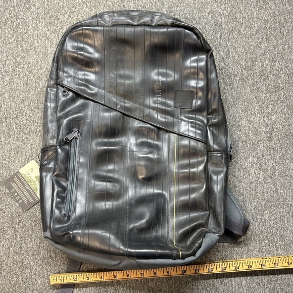 Alchemy Goods Madison Black Recycled Inner Tube Backpack Laptop Sleeve - Picture 15 of 16